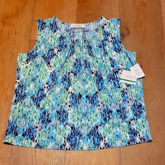NWT Kasper Blouse Size Petite Large - Picture 1 of 4